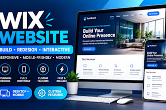 build, redesign and customize a responsive interactive wix website