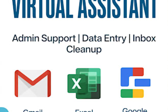 be your reliable VA for admin support, data entry and inbox cleanup