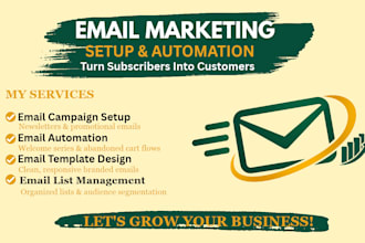 set up email marketing automation and welcome flows
