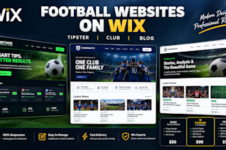design a football analyst or tipster website on wix