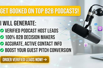 generate verified podcast host leads for guest speaking pitches