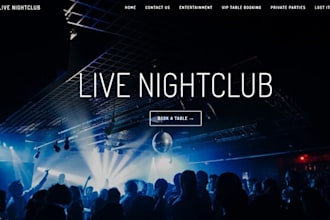 build wix nightclub website nightlife club events dj bar lounge ticket website