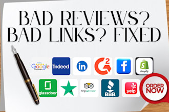 remove bad reflews and negative llnks for your brand or personal name