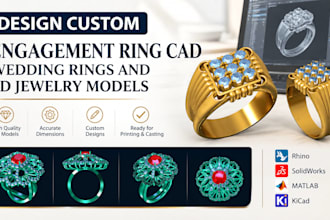design custom engagement ring cad wedding rings and 3d jewelry models