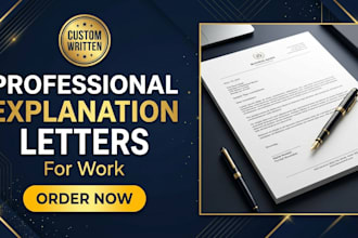 write a professional explanation letter for work