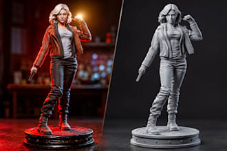 sculpt 3d printable models, miniatures, figurines and custom print models