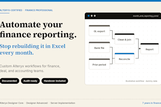 build an alteryx workflow to automate your finance reporting