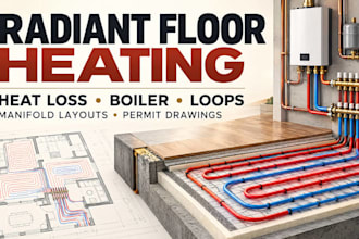 design hydronic heating systems, boiler sizing, manifold layouts radiant floor