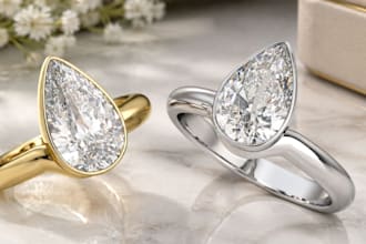 create a realistic 3d wedding ring render