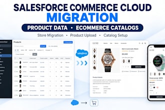 migrate salesforce commerce cloud stores product data ecommerce catalogs online