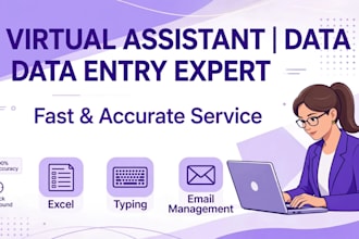do accurate data entry and virtual assistance