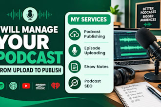 manage, upload and publish your podcast episodes