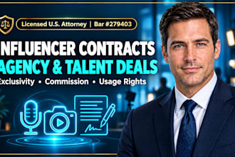 draft exclusive talent management and influencer agency contracts