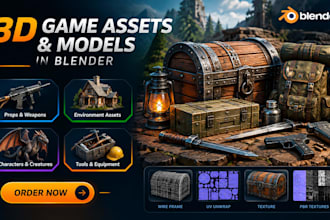 create realistic 3d game models and assets with blender