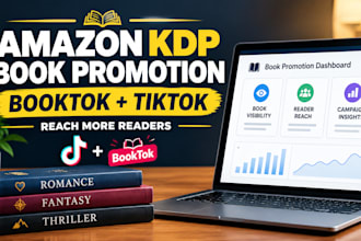 viral booktok video promotion, amazon kindle, ebook promotion toktok booktok ads