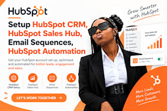 setup hubspot CRM, hubspot sales hub, email sequences, hubspot automation