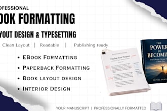 do book formatting, book layout design kdp book formatting ebook book interior
