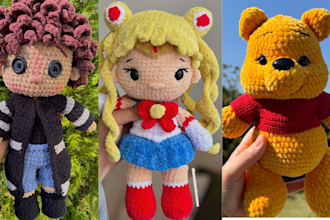 create custom plush toy cute plushies stuffed anima plushies crochet kawaii