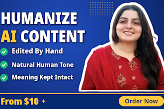 humanize ai content and edit it into natural human writing