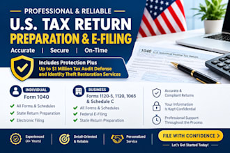 prepare your individual US tax return form 1040