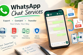 whatsapp chat export chat history conversion transfer chat