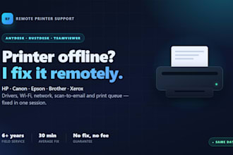 fix your printer remotely in one session