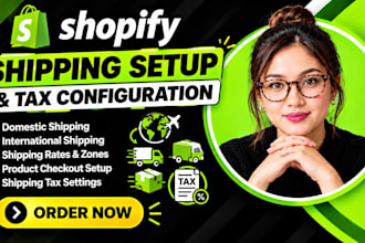 setup shopify shipping, product checkout, domestic, international shipping tax