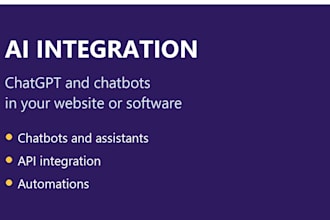 integrate an ai chatbot or chatgpt into your website or software