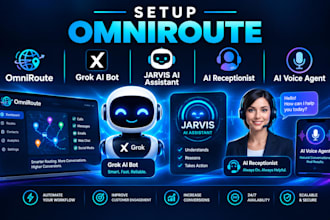 setup omniroute grok ai bot jarvis ai assistant ai receptionist ai voice agent