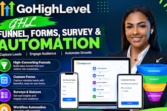 setup gohighlevel quiz gohighlevel forms ghl survey ghl automation ghl funnel