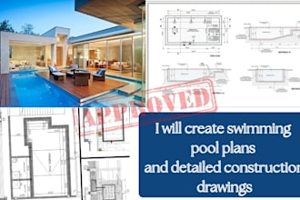 create swimming pool plans and detailed construction drawings