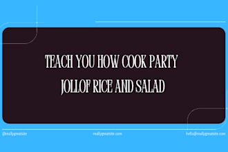 teach  you how to cook jollo party rice withn salad beverage