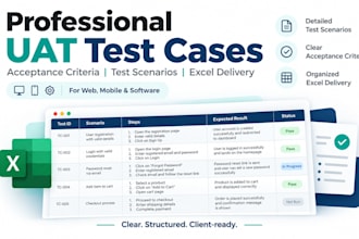 create uat test cases and acceptance criteria for your software