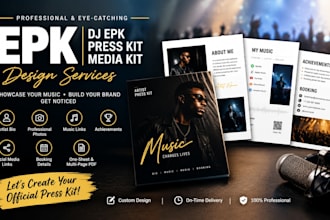 design epk, dj epk, music epk, artist press kit and professional media kit