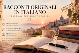 scrivere racconti originali e personalizzati in italiano