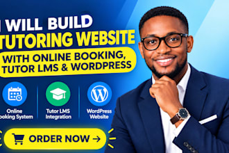 build tutoring website with online booking, tutor lms, wordpress website