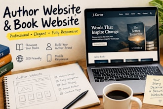 author website, wordpress, book website, writer website, author portfolio
