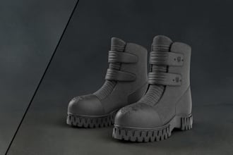 design custom 3d shoe, 3d boot and footwear models