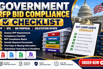 create a government rfp bid compliance checklist