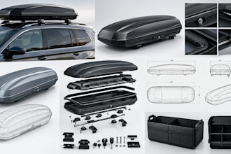 design car roof cargo boxes and vehicle storage systems