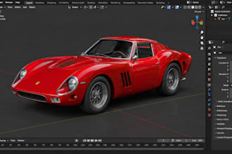 create 3d car models, low poly vehicles, custom widebody  kits and car parts