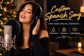 write and sing a custom spanish song for christmas, birthday and anniversary