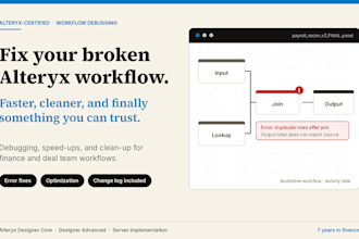 fix, debug, and optimize your alteryx workflow