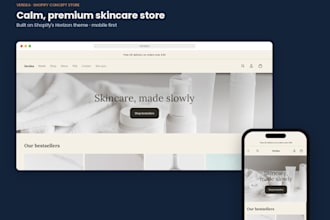 redesign your skincare or beauty shopify homepage and product page