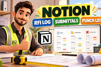 build a notion construction rfi submittal punch list tracker for contractor team