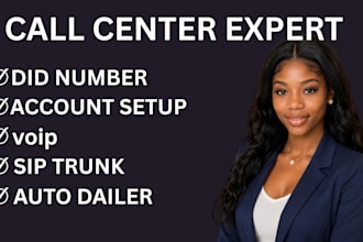 setup twilio and  telynx account did number sip trunk 3cx call center setup