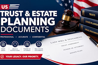draft trust deeds, estate planning documents, and wills