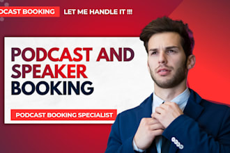 do targeted research and personalized pitching as podcast booking specialist