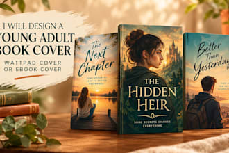 design a young adult book cover, wattpad cover or ebook cover