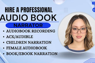 adapt your ebook or novel into an american female audio book for acx stanard